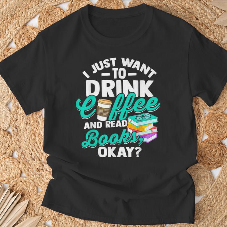 Book Reading For Library Literature Library Roman T-Shirt T-Shirt Gifts for Old Men