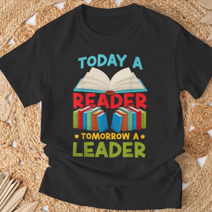 Book Reading Today A Reader Tomorrow A Leader T-Shirt Gifts for Old Men