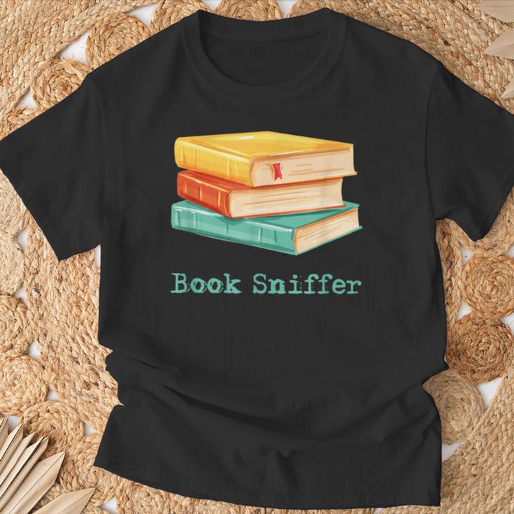 Book Sniffer Sniffing Booksniffing For Readers T-Shirt Gifts for Old Men