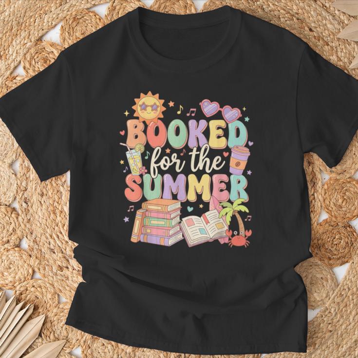 Booked For The Summer Cute Book Reading Women Girls T-Shirt Gifts for Old Men