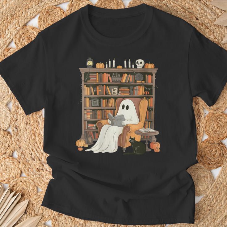 Bookish Ghost Haunted Library Cat Bookworm Book Lover T-Shirt Gifts for Old Men Bookish Ghost Haunted Library Cat Bookworm Book Lover T-Shirt Gifts for Old Men