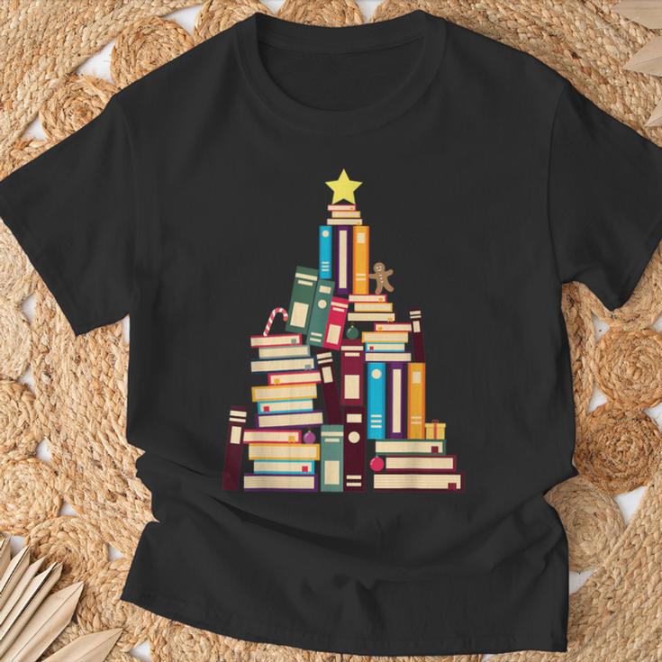 Booklovers Christmas Book Tree T-Shirt Gifts for Old Men Booklovers Christmas Book Tree T-Shirt Gifts for Old Men