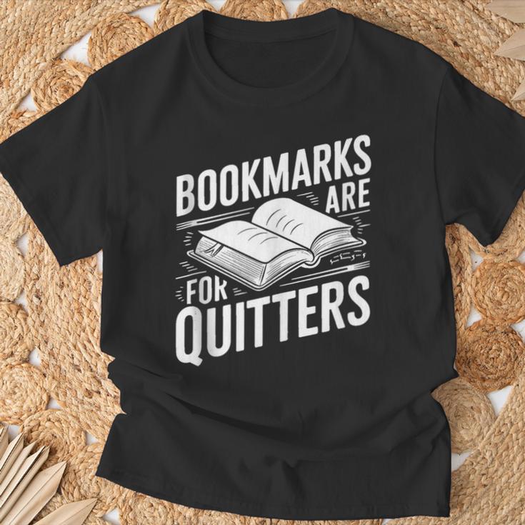 Bookmarks Quote Library Book Reader T-Shirt Gifts for Old Men