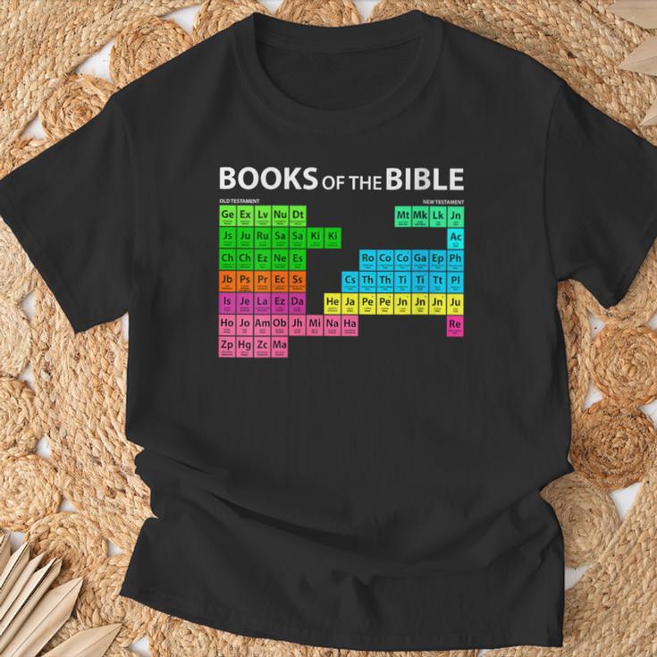 Books Of Bible Periodic Table Seminary Pastor Appreciation T-Shirt Gifts for Old Men