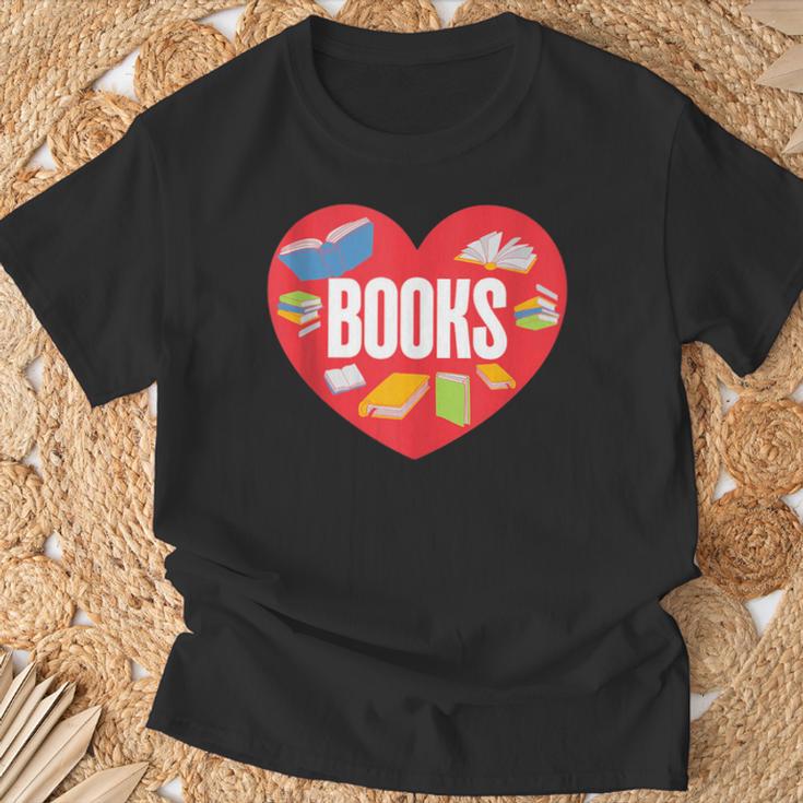 Books Book Reader Bookworm Teacher Valentine's Day T-Shirt Gifts for Old Men