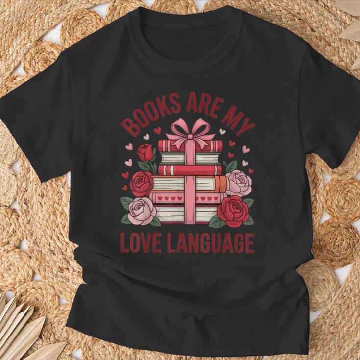 Books Are My Love Language For Book Lovers And Readers T-Shirt Gifts for Old Men