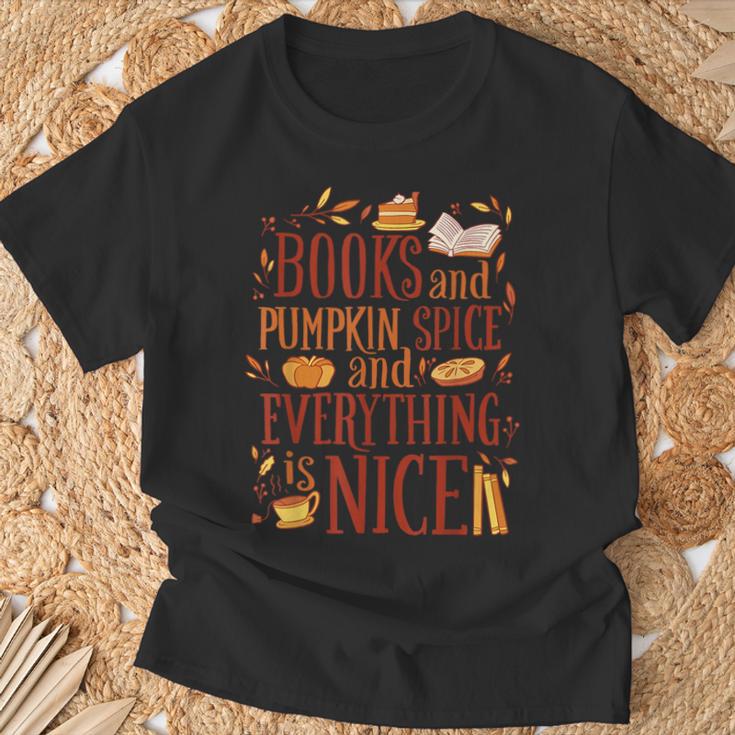 Books And Pumpkin Spice Cute Fall Aesthetic T-Shirt Gifts for Old Men Books And Pumpkin Spice Cute Fall Aesthetic T-Shirt Gifts for Old Men