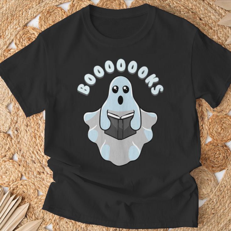 Books Reader Creepy Horror On Halloween Ghost Reading T-Shirt Gifts for Old Men