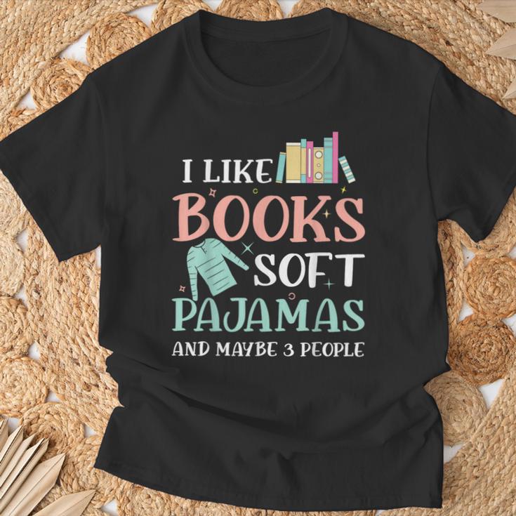 I Like Books Soft Pajamas And Maybe 3 People Book Pajama T-Shirt Gifts for Old Men I Like Books Soft Pajamas And Maybe 3 People Book Pajama T-Shirt Gifts for Old Men