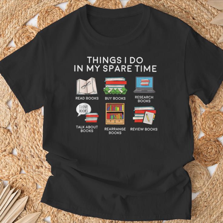 Books Things I Do In My Spare Time Reading T-Shirt Gifts for Old Men Books Things I Do In My Spare Time Reading T-Shirt Gifts for Old Men