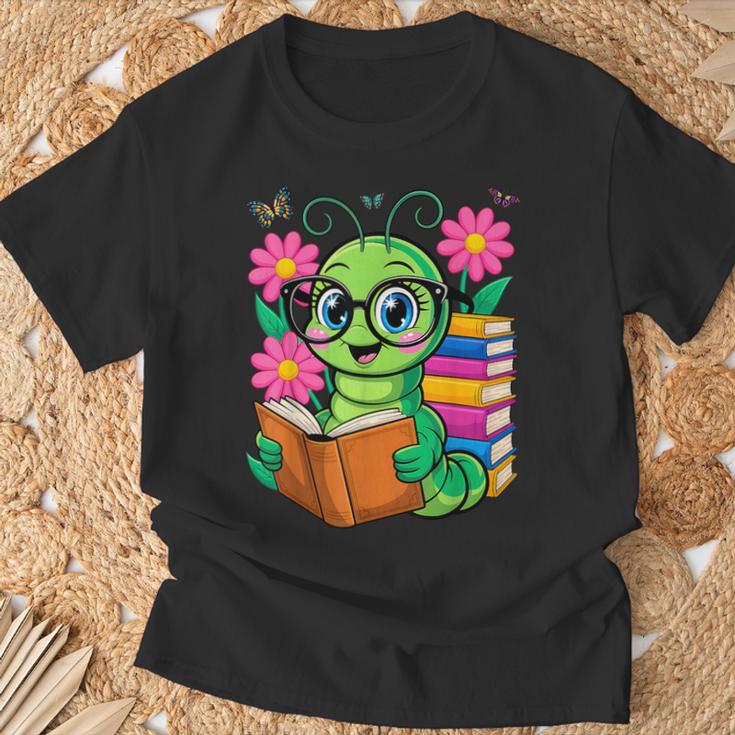 Bookworm Costume Kawaii Reading Worm For World Book Day T-Shirt Gifts for Old Men