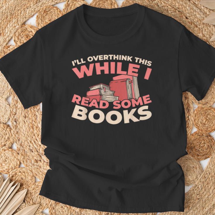 Bookworm Novel Writer Literature Bibliophile Library Books T-Shirt Gifts for Old Men