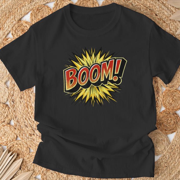 BOOM Comic Book Retro Artwork – Cartoon Collector T-Shirt Gifts for Old Men