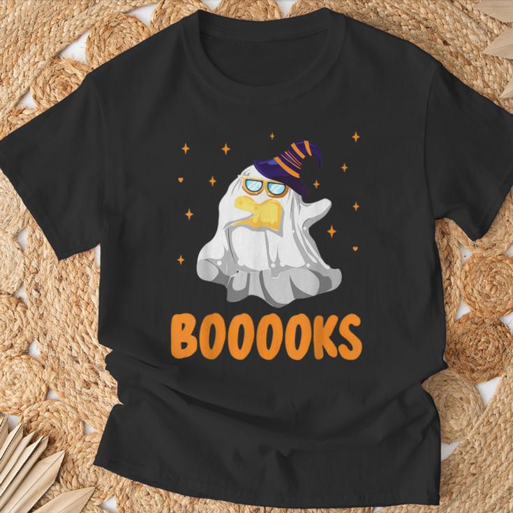Booooks Funny Halloween Cute Ghost Book Reading T-Shirt Gifts for Old Men Booooks Funny Halloween Cute Ghost Book Reading T-Shirt Gifts for Old Men