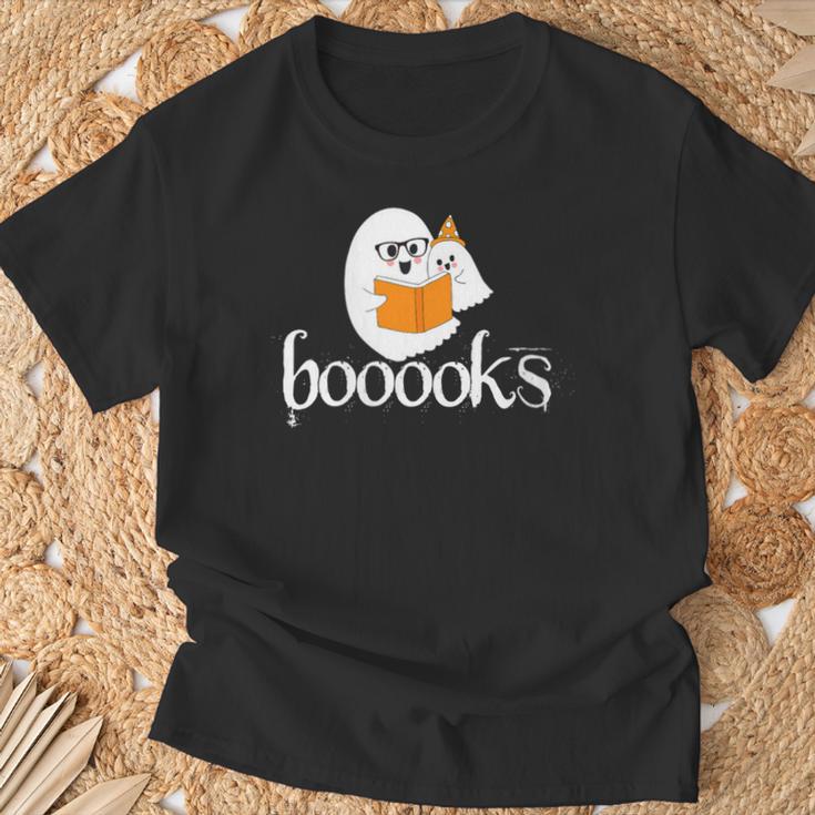 Booooks Halloween Cute Ghost Reading Library Books T-Shirt Gifts for Old Men Booooks Halloween Cute Ghost Reading Library Books T-Shirt Gifts for Old Men