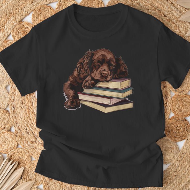 Boykin Spaniel Books Dog Breed Graphic T-Shirt Gifts for Old Men