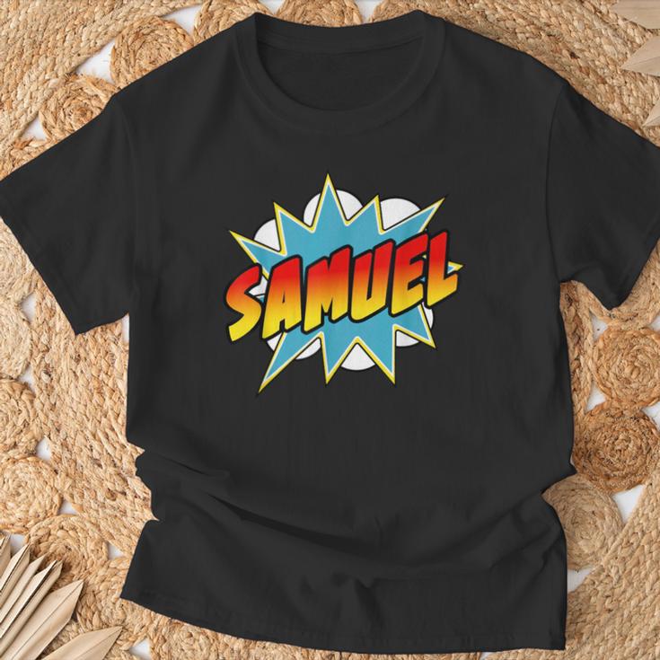 Boys Samuel Comic Book Superhero Name T-Shirt Gifts for Old Men