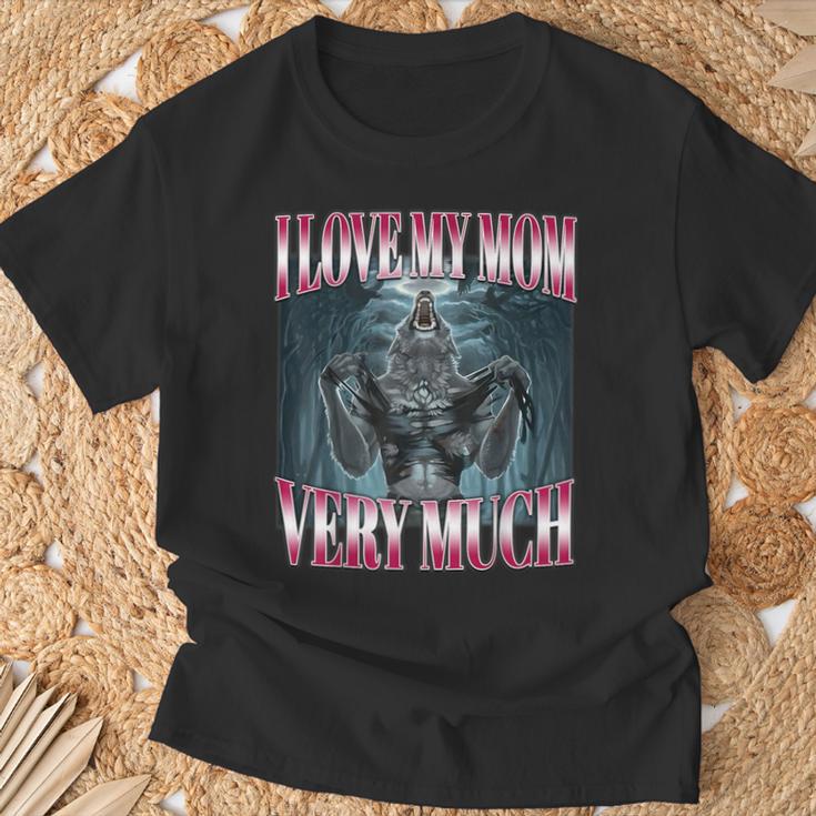 Brainrot Alpha Wolf Meme I Love My Mom Very Much Gen-Z Humor T-Shirt Gifts for Old Men Brainrot Alpha Wolf Meme I Love My Mom Very Much Gen-Z Humor T-Shirt Gifts for Old Men