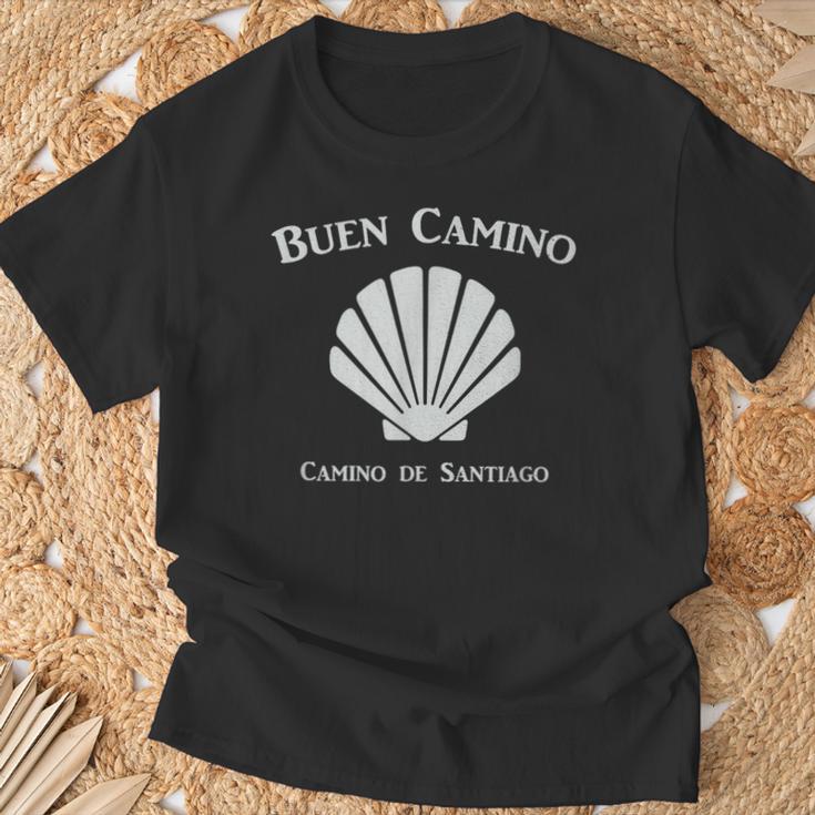 Buen Caminohell カミノデサンティアゴ巡礼ザ・ウェイ Tシャツ 高齢者への贈り物