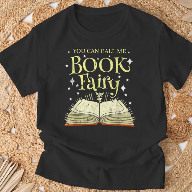 You Can Call Me Book Fairy Librarian Vintage T-Shirt Gifts for Old Men