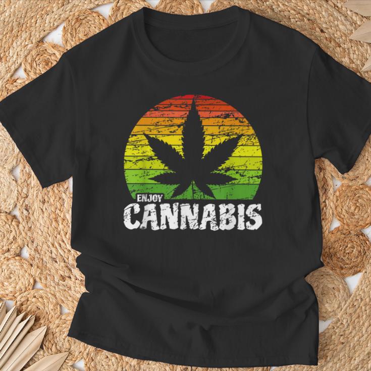 Cannabis ヴィンテージ 麻葉 レトロ マリファナ Tシャツ 高齢者への贈り物