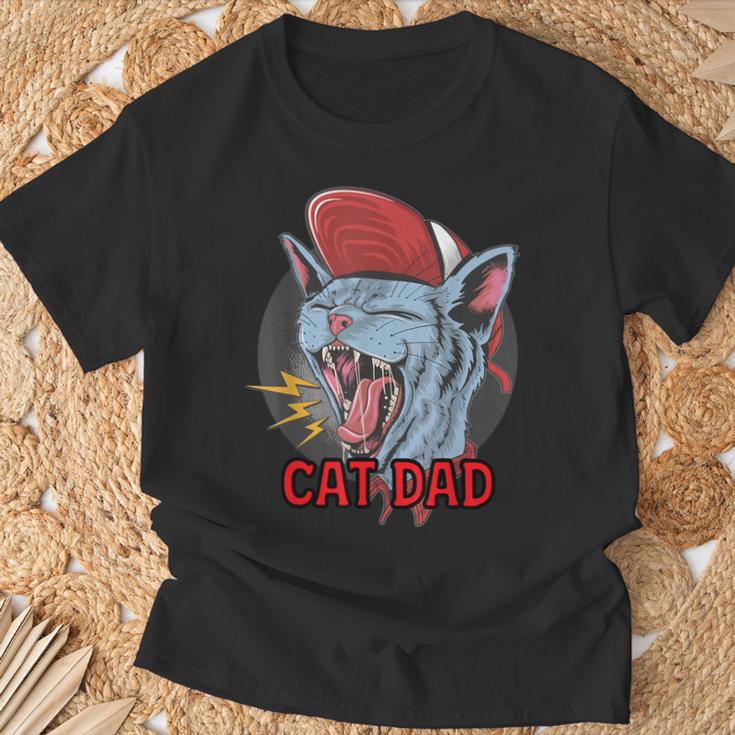 Cat Dad Best Cat Dad Ever Birthday Festa Del Papà Maglietta Regalos para ancianos