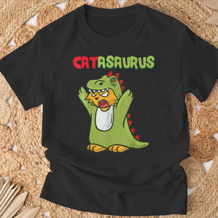 Catasaurus T-Rex Cat Kitten Dinosaur Feline Dino Dragon Tシャツ 高齢者への贈り物