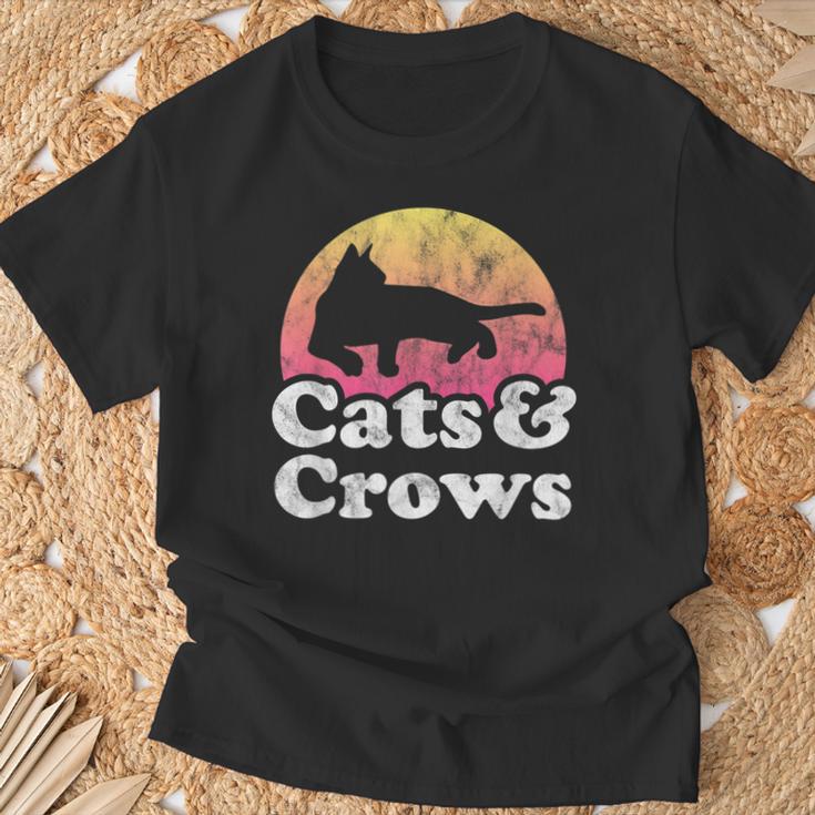 Cats And Crows メンズ レディース ボーイズ ガールズ カラス Tシャツ 高齢者への贈り物