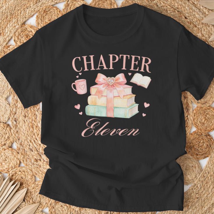 Chapter 11th Birthday Bookworm 11 Years Old Cute Book Loves T-Shirt Gifts for Old Men