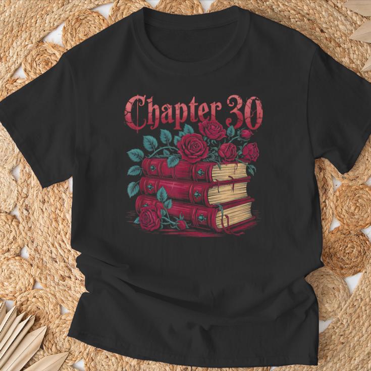 Chapter 30 Gothic 30th Birthday Book Lover Dark Romance T-Shirt Gifts for Old Men