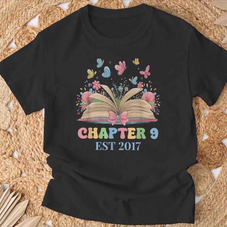 Chapter 9 Years Old 9th Birthday Butterfly Bow Book Lover T-Shirt Gifts for Old Men Chapter 9 Years Old 9th Birthday Butterfly Bow Book Lover T-Shirt Gifts for Old Men