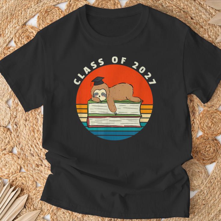 Class Of 2027 Meme Sloth Graduation Cap Sleeping On Books T-Shirt Gifts for Old Men Class Of 2027 Meme Sloth Graduation Cap Sleeping On Books T-Shirt Gifts for Old Men