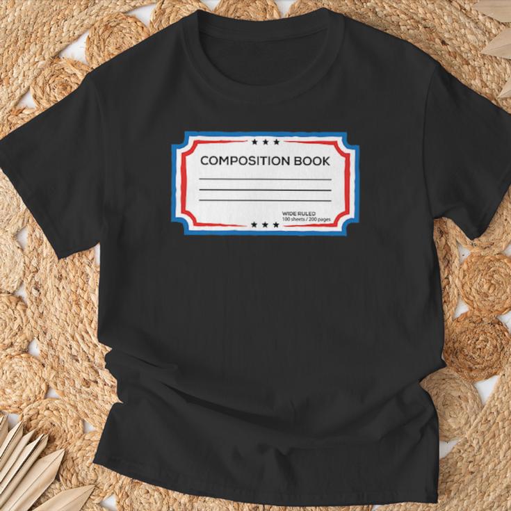 Classic Composition Book Cover Teachers And Students T-Shirt Gifts for Old Men