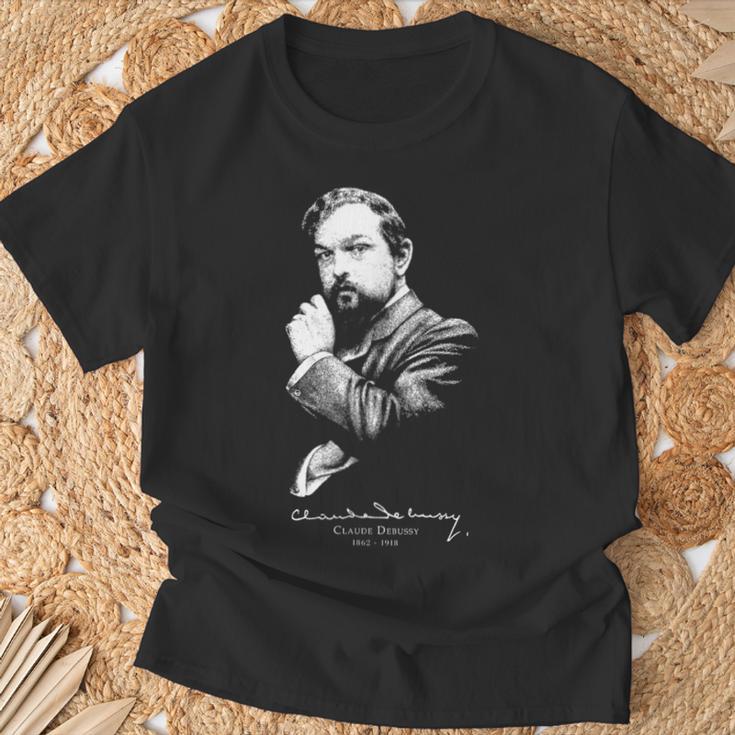 Claude Debussy-クロード・ドビュッシー-フランスの作曲家-クラシック音楽 Tシャツ 高齢者への贈り物