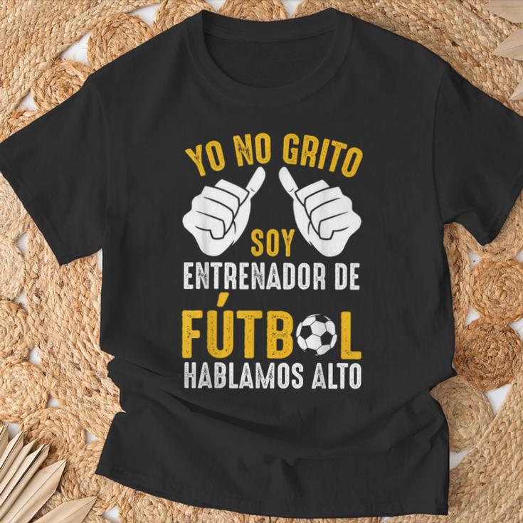 Coach Divertidooy Entrenador De Fútbol Hablamos Alto Camiseta unisex Regalos para ancianos