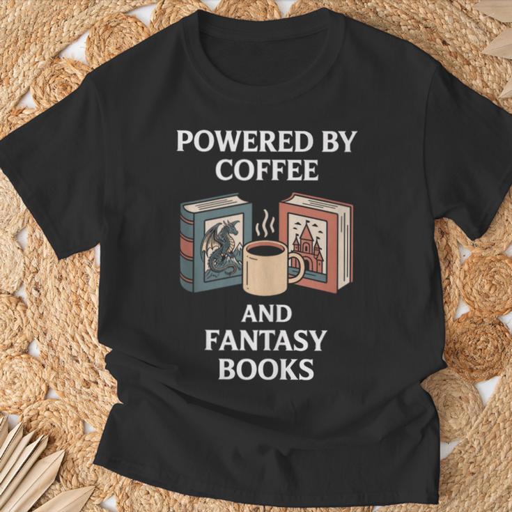 Coffee And Fantasy Books Magical Reading Time T-Shirt Gifts for Old Men