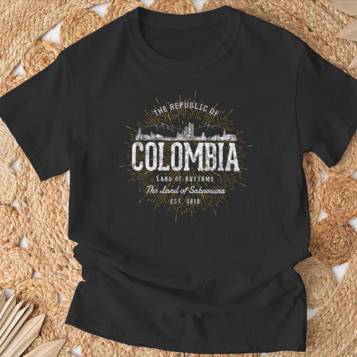 Colombia ヴィンテージスタイルのレトロなコロンビア Tシャツ 高齢者への贈り物