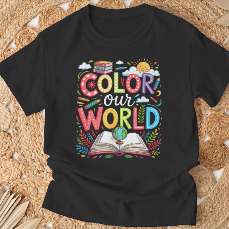 Color Our World Book Reading Program 2026 Summer Reading T-Shirt Gifts for Old Men