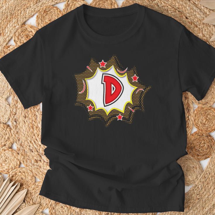 Comic Book Style Monogram Letter D For Boys Girls Women Men T-Shirt Gifts for Old Men Comic Book Style Monogram Letter D For Boys Girls Women Men T-Shirt Gifts for Old Men