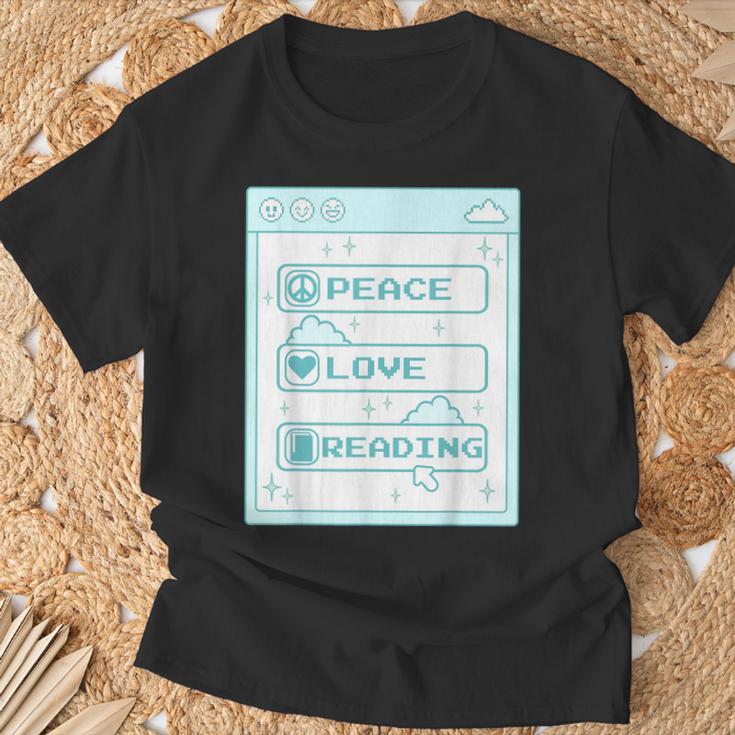 Computer Geek Peace Love Reading Cool Book Lover Bookworm T-Shirt Gifts for Old Men Computer Geek Peace Love Reading Cool Book Lover Bookworm T-Shirt Gifts for Old Men