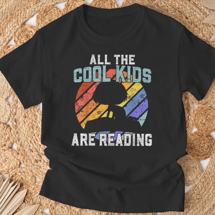All The Cool Kids Are Reading For a Book Lovers T-Shirt Gifts for Old Men