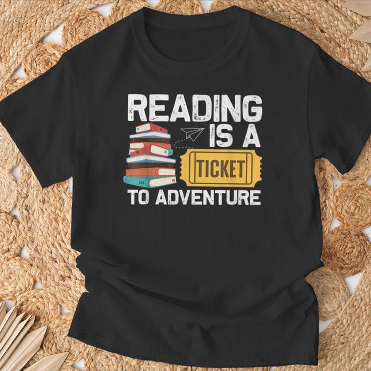 Cool Reading For Men Women Read Books Library Book Lovers T-Shirt Gifts for Old Men