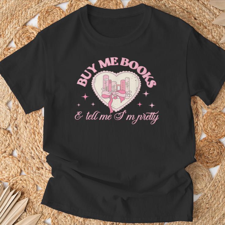 Coquette Reading Book Love Pink Bow Bookish Mom & Daughter T-Shirt Gifts for Old Men