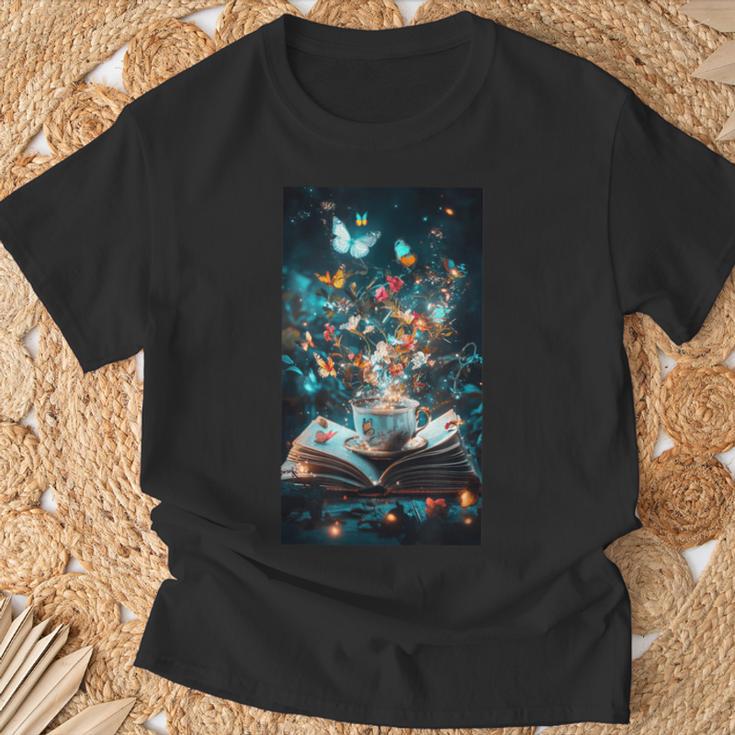 Cosmic Botanical Book Lover Reading T-Shirt Gifts for Old Men