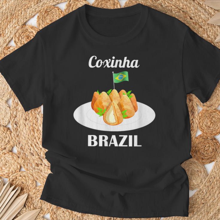 Coxinha 伝統的なブラジル料理 ブラジル国旗 Tシャツ 高齢者への贈り物