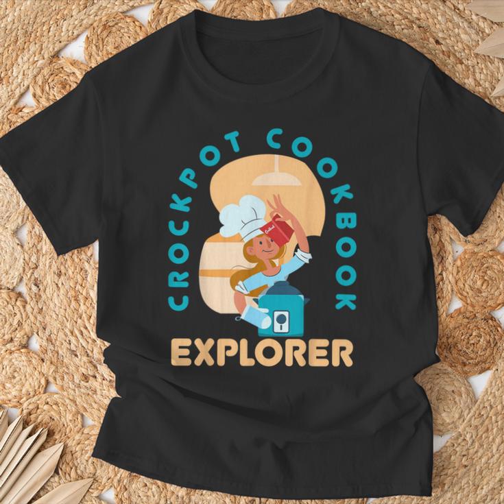 Crockpot Cookbook Explorer Baking Cooking Lover Chef Cook T-Shirt Gifts for Old Men