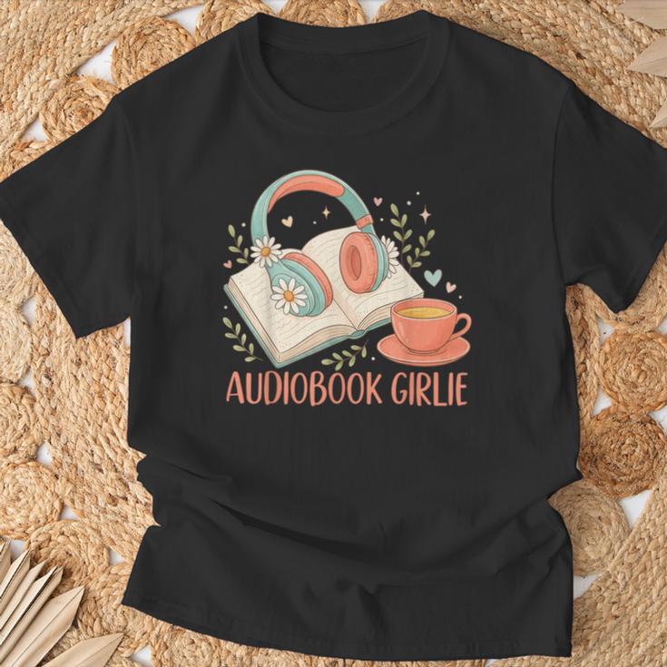Cute Audiobook Girl Aesthetic Book & Tea Love T-Shirt Gifts for Old Men Cute Audiobook Girl Aesthetic Book & Tea Love T-Shirt Gifts for Old Men