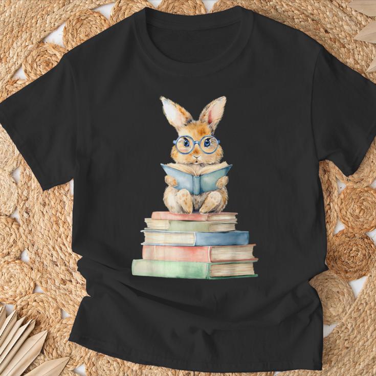 Cute Bunny Reading Book Back To School Easter T-Shirt Gifts for Old Men Cute Bunny Reading Book Back To School Easter T-Shirt Gifts for Old Men