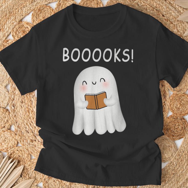 Cute Ghost Book Reading Halloween Teacher Booooks For Men Women Kids T-Shirt Gifts for Old Men