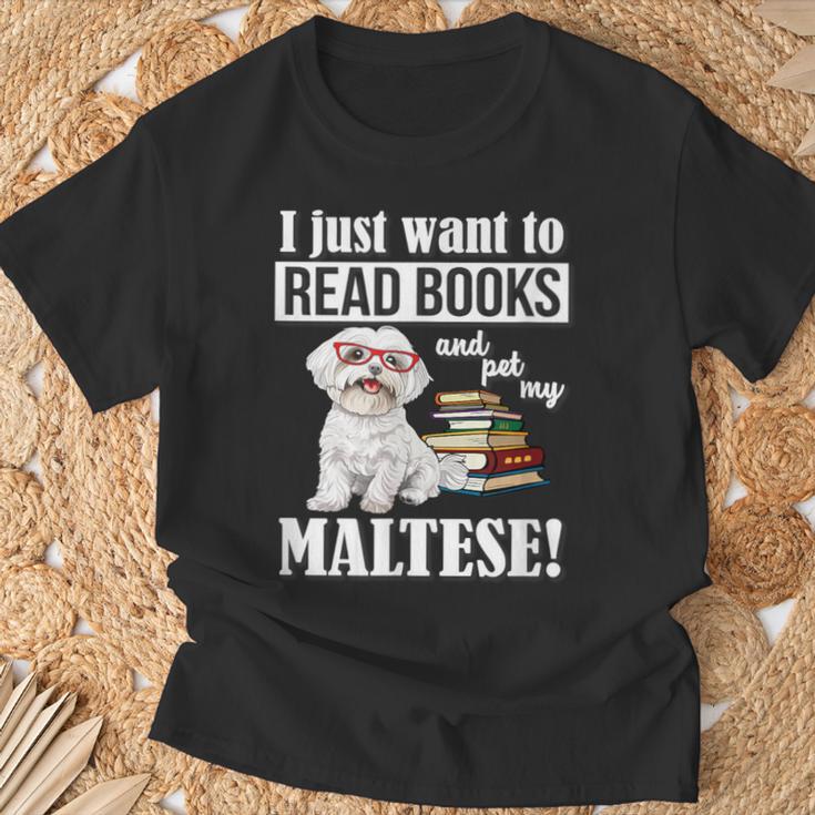 Cute Glasses Read Books & Pet My Maltese Lover T-Shirt Gifts for Old Men Cute Glasses Read Books & Pet My Maltese Lover T-Shirt Gifts for Old Men